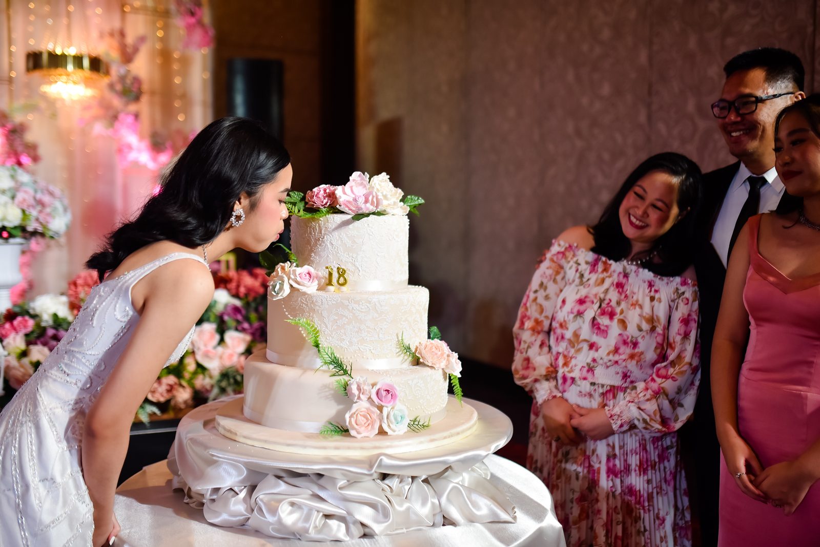 Debutante at her debut celebration