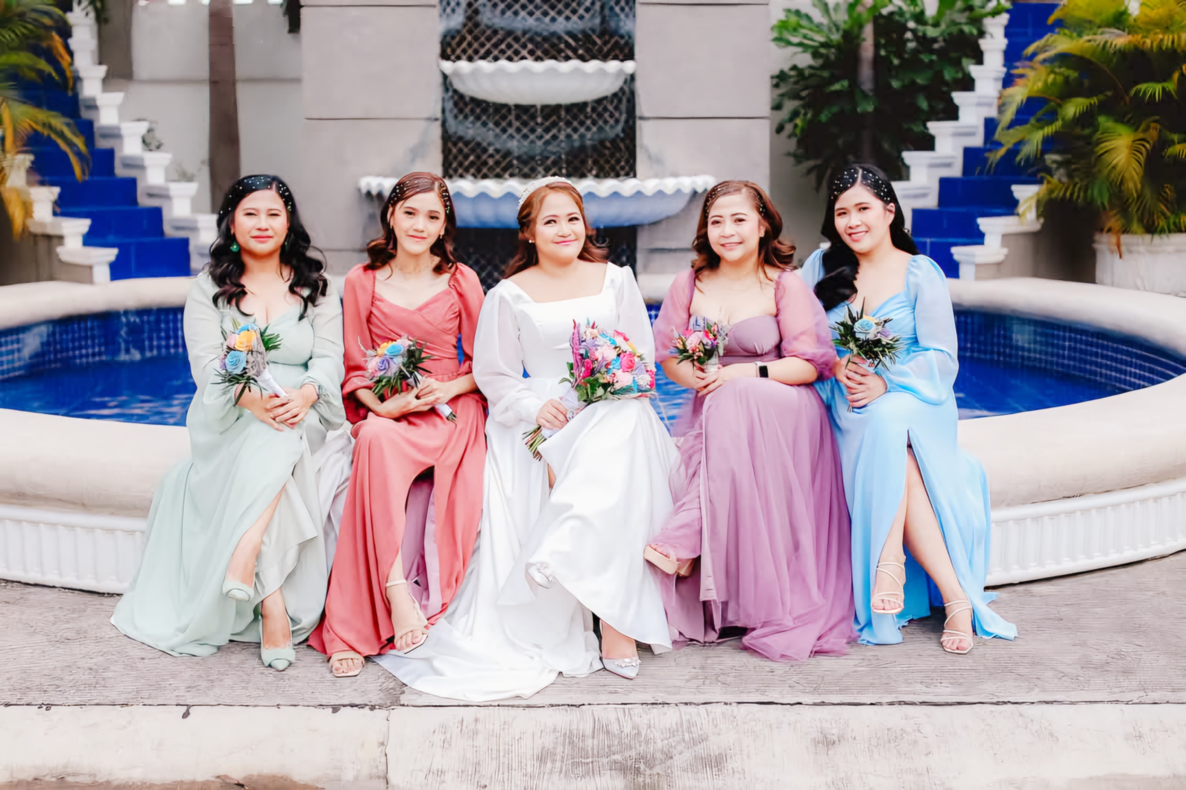 Joannah with her bridesmaids